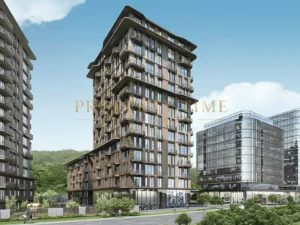 Maslak Koru Residences peyzaj ve havuz alanları