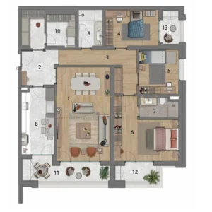 5. Levent Korupark Istanbul residential project image 24