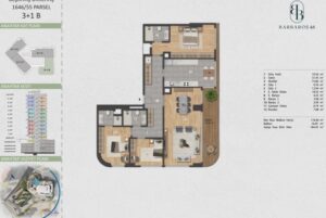 Barbaros 48 – kat plani 3 1 b 184 m2