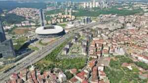 DAP Yeni Levent – havadan tem otoyolu ve cevresi gorsellestirme