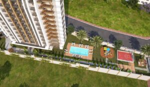 Kılıç Life Maslak – havadan bahçe ve havuz