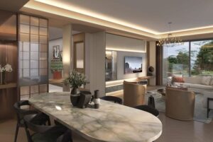 Next Level Kemer – ornek daire salon ve yemek alani gorsellestirme